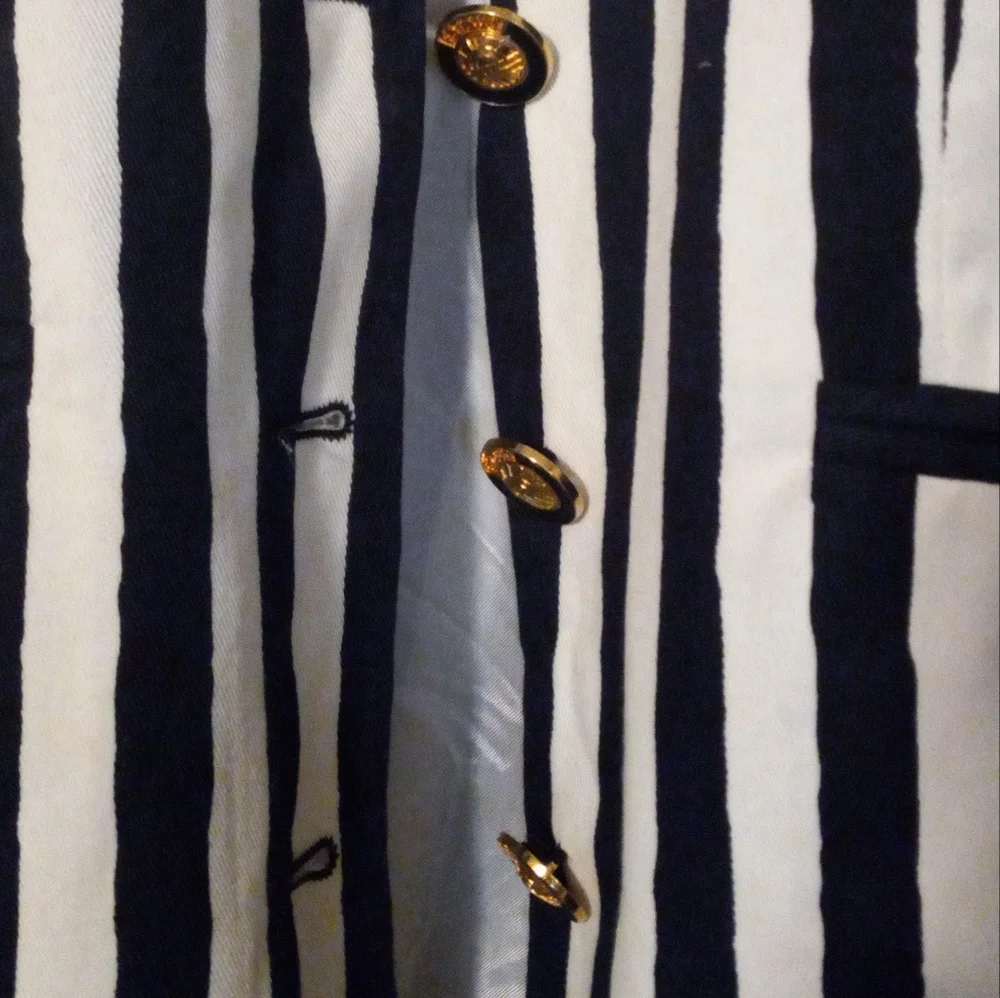 Louis Feraud 80's Vintage Navy rockstar Blazer 10 authentic - Picture 6 of 10